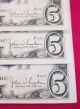 (3) $5 Five Dollar Silver Certificates Series 1934d Small Size Notes photo 3