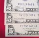 (3) $5 Five Dollar Silver Certificates Series 1934d,  1934c,  1953a Small Size Notes photo 2