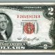 Series Of 1953 - Vintage,  U.  S.  Two Dollar Currency - Red Seal No The Right Small Size Notes photo 3