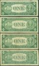 1935e/1935f/1935g And 1957 $1 Silver Certificates In Vg - Fine Small Size Notes photo 1