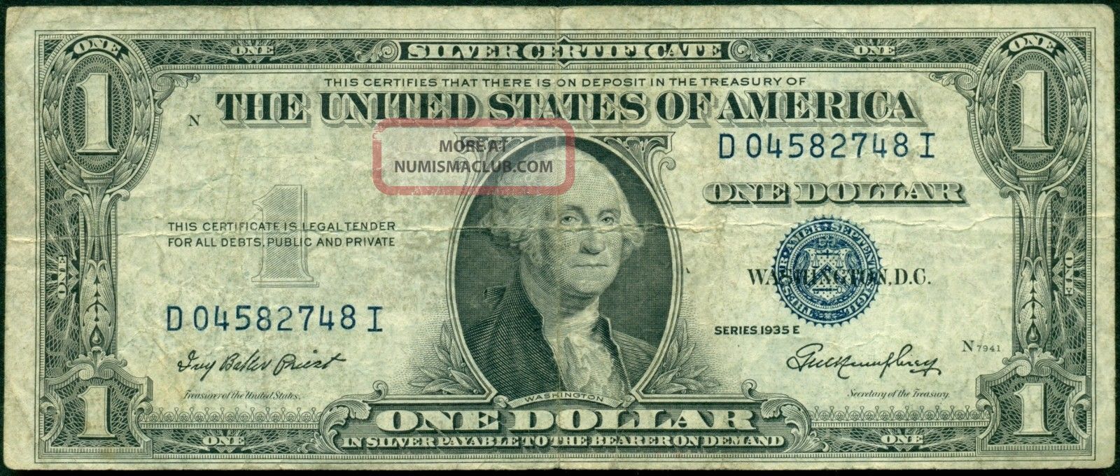1935e/1935f/1935g And 1957 $1 Silver Certificates In Vg Fine