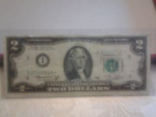 1976 2 Dollar Bill Star Note (low Serial Number) photo