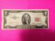 1953 $2 Two Dollar Bill Us Note Red Seal Small Size Notes photo 3