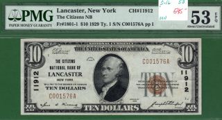 {lancaster} $10 The Citizens Nb Of Lancaster,  Ny Ch 11912 photo