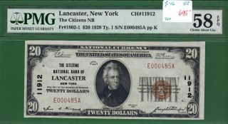 {lancaster} $20 The Citizens Nb Of Lancaster,  Ny Ch 11912 photo