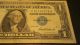 1957 Silver Certificate Blue Seal Usa $1 One Dollar Currency,  Rare Collect Now Small Size Notes photo 2