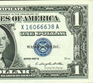 1957b $1 Silver Certificate Choice Uncirculated More Currency 4 Oca photo