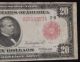 W - 2240 - B,  F - 953b 1914 $20 Large Size Red Seal Frn Federal Reserve Note Large Size Notes photo 2