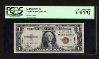 Fr 2300 1935a $1 Hawaii Silver Certificate Very Choice 64ppq Emergency Issue photo
