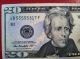 Rare Money Paper Us $20.  00,  Serial Jb55555317 Federal Reserve Note Small Size Notes photo 3