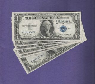 Buy One Note Of 7 Gem Fr 1608 1935a $1 Silver Certificate E10092166c photo