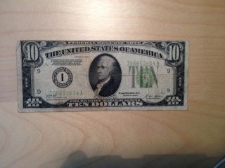 1928 $10 Dollar Federal Reserve Note,  Minneapolis,  