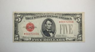 1928c $5 United States Star Note photo