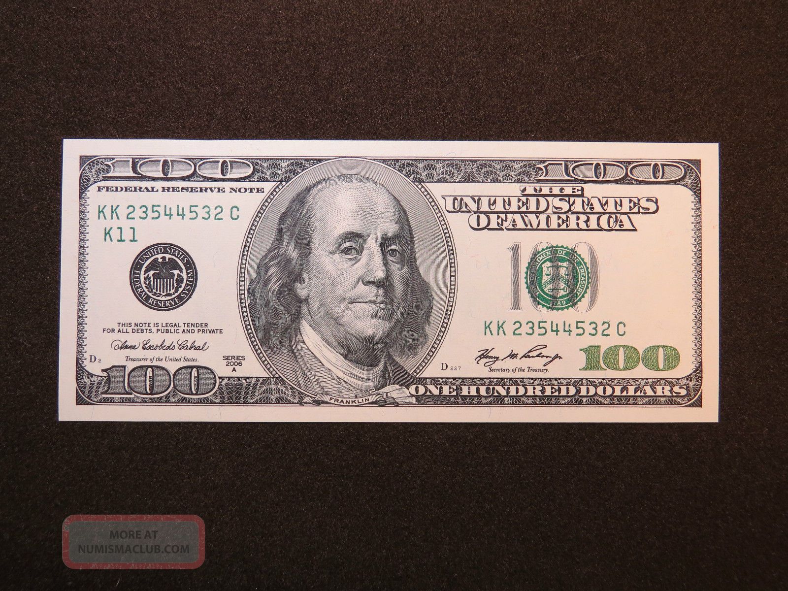 Купюра 100 долларов 1996