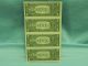 Crisp 4 Us One Dollar Bills In One Uncut Sheet Small Size Notes photo 1