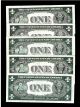 5 1935 C One Dollar Silver Certificates Small Size Notes photo 1