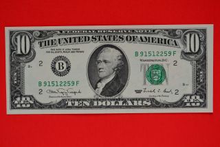 One 1990 Uncirculated $10.  00 Note photo