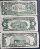 1957 $1 & 1953 $5 Silver Certificate + 1953a $2 United States Note (a01210333a) Small Size Notes photo 1