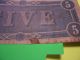 The Confederate States Of America 5 Dollar Note - Feb.  17,  1864 Paper Money: US photo 4