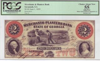 Merchants & Planters Bank $2 - Savannah,  Ga Choice About 55 photo