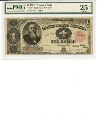1891 $1 Treasury Note 