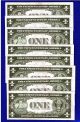 8 1935 A Consecutive & Uncirculated One Dollar Silver Certificates Small Size Notes photo 1
