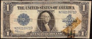 Large 1923 $1 Dollar Bill Silver Certificate Note Us Currency Old Paper Money photo