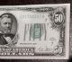 1928 A $50 Federal Reserve Note Chicago G Choice Crisp Uncirculated In Gold Note Small Size Notes photo 1
