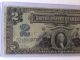$2 1899 Mini Washington Porthole Average Circ.  Silver Certificate Fr 251 Large Size Notes photo 2