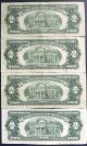 One Each 1953 $2,  1953a $2,  1953b $2 & 1953c $2 Four Total (a75660115a) Small Size Notes photo 1