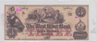 1860s Confederate Note The West River Bank / Jamaica,  Vermont photo