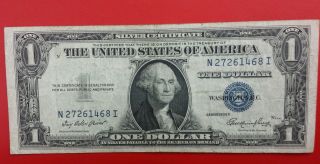 United States | Silver Certificate,  1 Dollar,  1935 E,  Blue Seal,  Vg photo