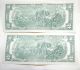 Two Dollar Bills Consecutive Numbered Usa Federal Reserve Note. Small Size Notes photo 1