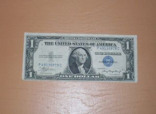 $1 Us Silver Certificate Banknote 1935 C Series photo