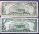 One 1934d $5 & One 1953 $5 Blue Seal Silver Certificate (d11366311a) Small Size Notes photo 1
