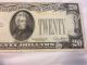 Series Of 1928 $20 Gold Certificate Small Currency Note Cond Small Size Notes photo 1