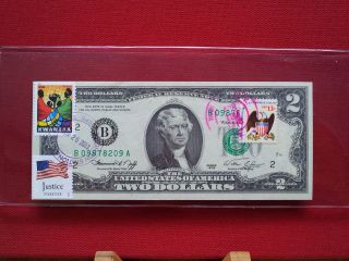 1976 2 Dollar Bill Celebrating Kwanzaa And Human Right photo