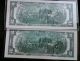 Fancy 2 Dollar Bills (4) Consecutive Serial Numbers.  Uncirculated Series 2009 Small Size Notes photo 3