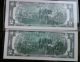 Fancy 2 Dollar Bills (4) Consecutive Serial Numbers.  Uncirculated Series 2009 Small Size Notes photo 4