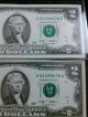 Fancy 2 Dollar Bills (4) Consecutive Serial Numbers.  Uncirculated Series 2009 Small Size Notes photo 6