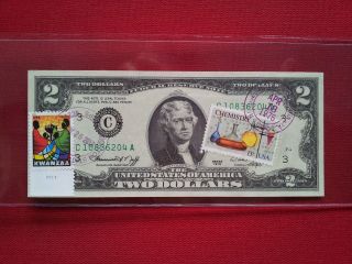 1976 2 Dollar Bill Celebrating Kwanzaa photo