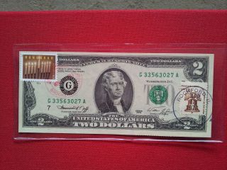 1976 2 Dollar Bill Celebrating Hanukkah photo