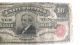 Rare 1891 $10 Silver Certificate “tombstone” Tillman/morgan Small Red Seal. Large Size Notes photo 2