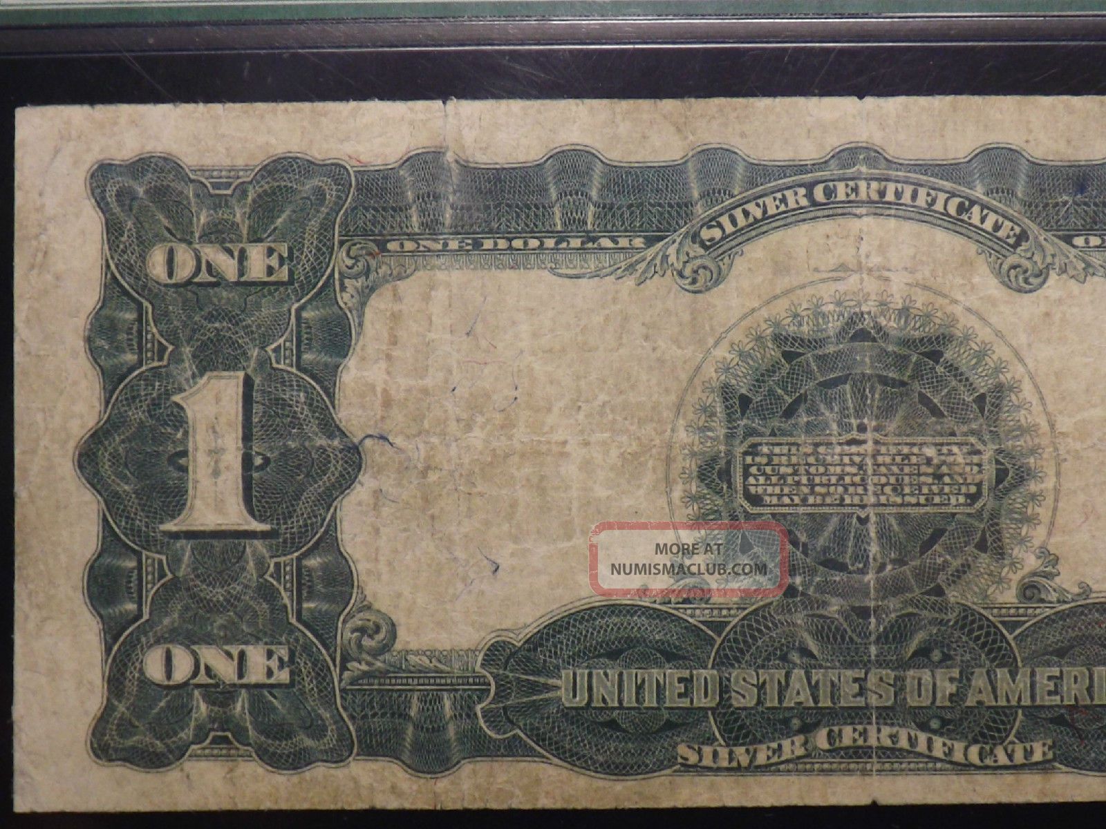 1899 $1 One Dollar Star Black Eagle Silver Certificate Certified Pmg Vg 8