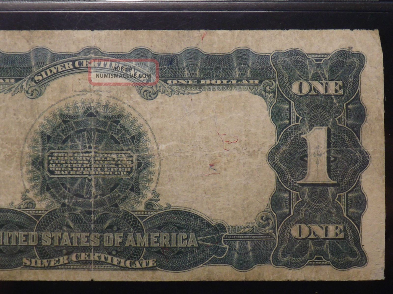 1899 $1 One Dollar Star Black Eagle Silver Certificate Certified Pmg Vg 8