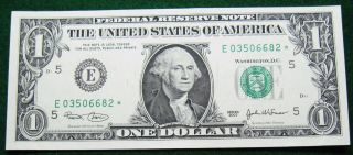 2003 One Dollar Federal Reserve Star Note Grading Gem Cu Richmond 6682 Pm8 photo