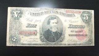 Scarcely Seen 1891 $5 Treasury Note - General George 