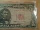1 - 1963 Red Seal Fed.  Res.  $5 Doller Bill Small Size Notes photo 2