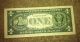 Misaligned Green/black Portion Of Overprint 1981 $1 Error Note Extremely Rare Paper Money: US photo 3