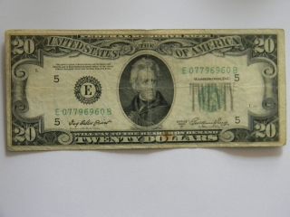 1950a Twenty Dollar $20 Federal Reserve E Series 